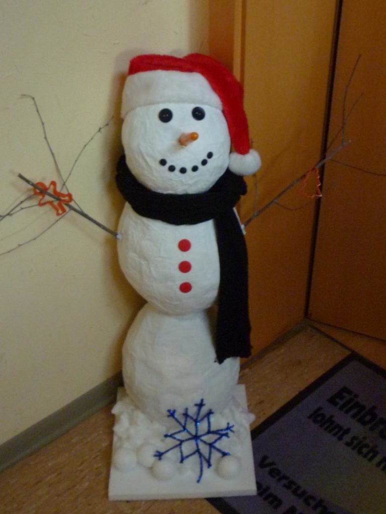 Schneemann Pappmache Die Bastelemma